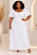 Polka Dot Crepe Dress- Plus Size:46/50, 300GHS